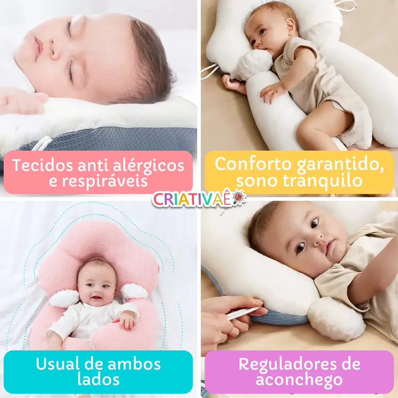 Aconcheguinho - Travesseiro Anatômico para Bebês Premium e Antialérgico