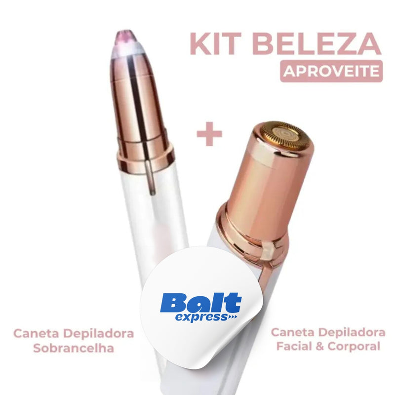 Kit Beleza - Canetas Depiladoras Facial & Corporal + Sobrancelha